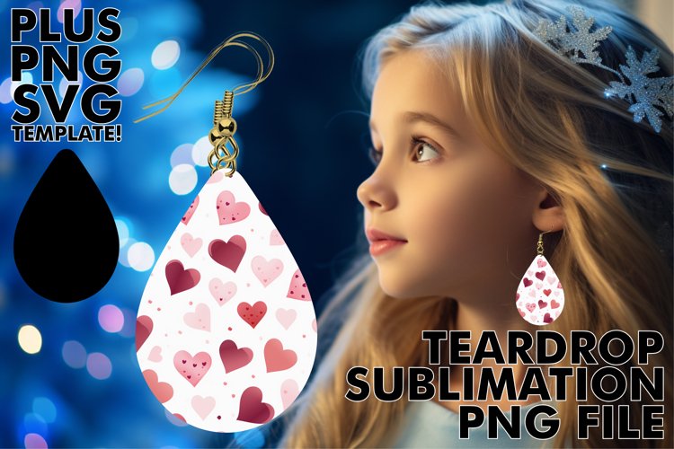 Teardrops in Watercolor: Romantic Sublimation Earrings