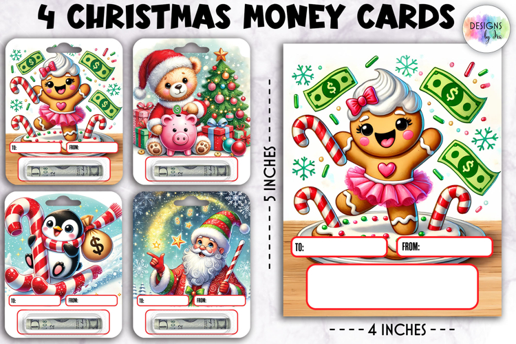 Christmas Money Cards, Printable Gift Card Holders