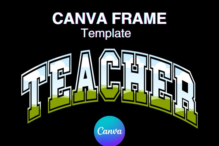 Teacher Canva Frame Teacher Back to School Photo Frame Shirt