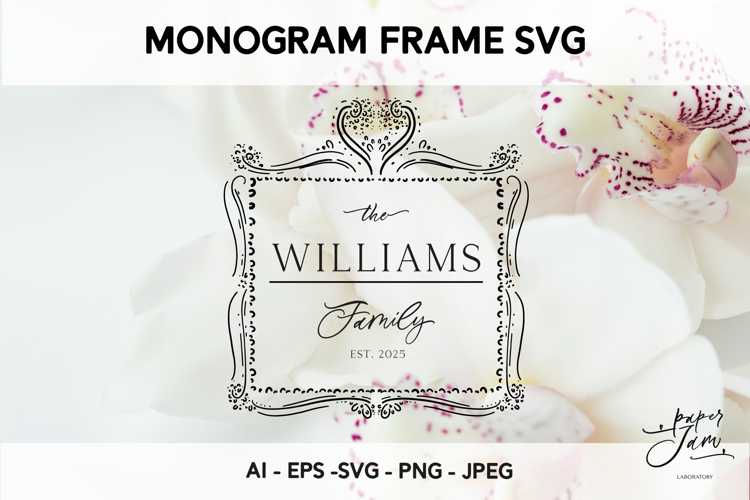 Family Monogram Frame SVG Vintage frame SVG