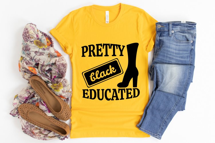 Pretty Black Educated SVG, Afro Lady SVG files for Cricut example image 1