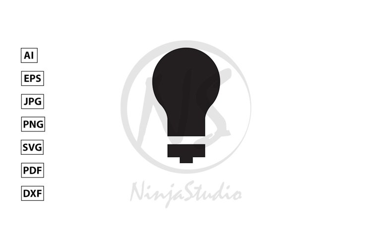 Light Bulb Icon In Flat Style Vector example image 1