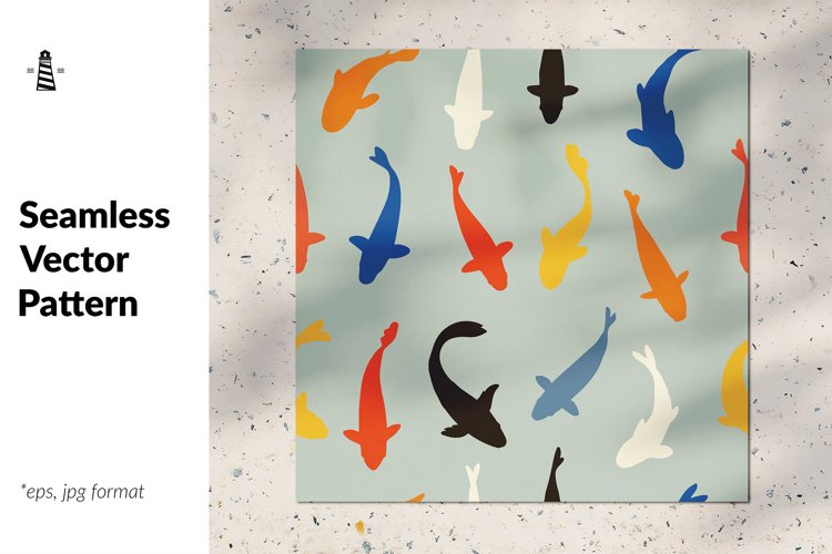 Fish seamless pattern example image 1