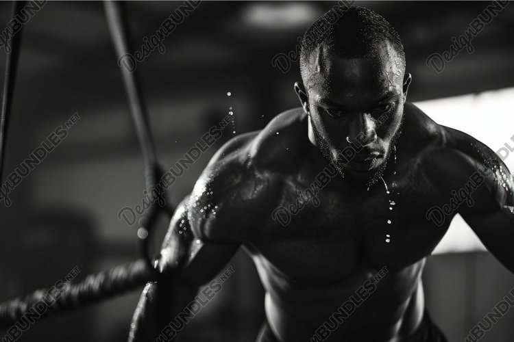 Athlete intense training gym. Generate Ai (4327590)
