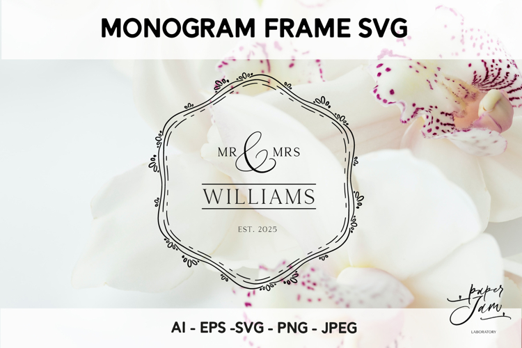 Monogram Family Frame SVG