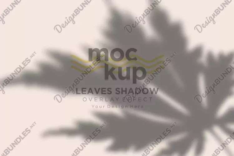 Leaves Shadow Overlay Effect Mockup