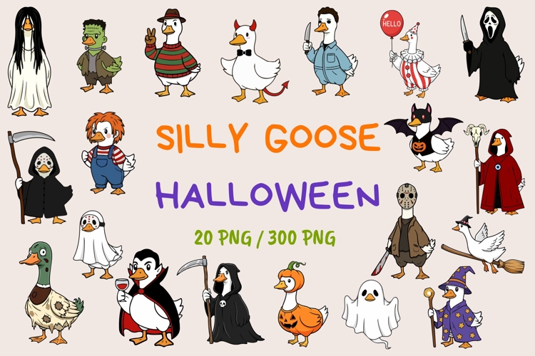 Silly Goose Halloween Clipart Set