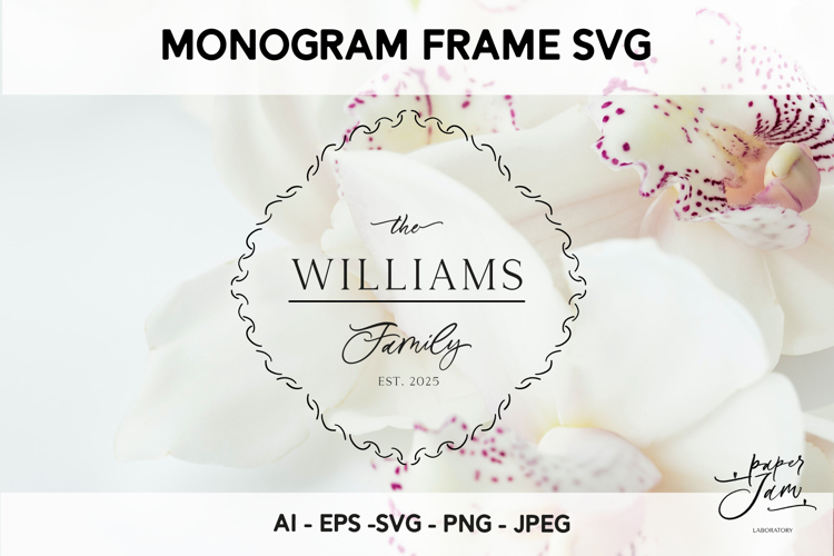 Family Monogram Wreath SVG