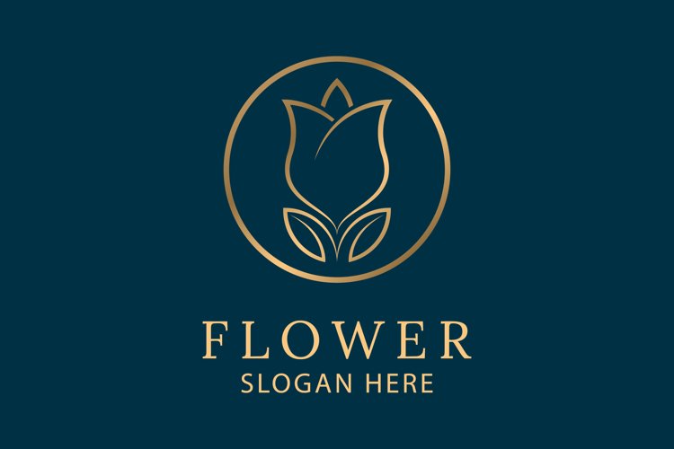 luxurious beauty flower logo