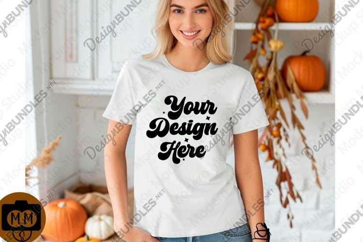 White Tshirt Mockup Image 20