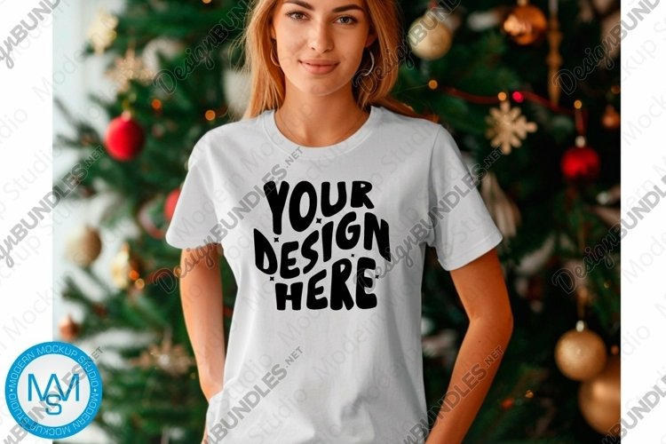 White Tshirt Mockup Image 12