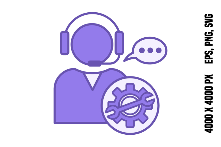 Colored Technical Support Icon