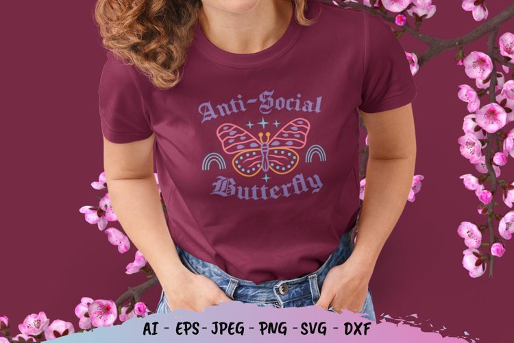 Antisocial Butterfly Svg Image 2