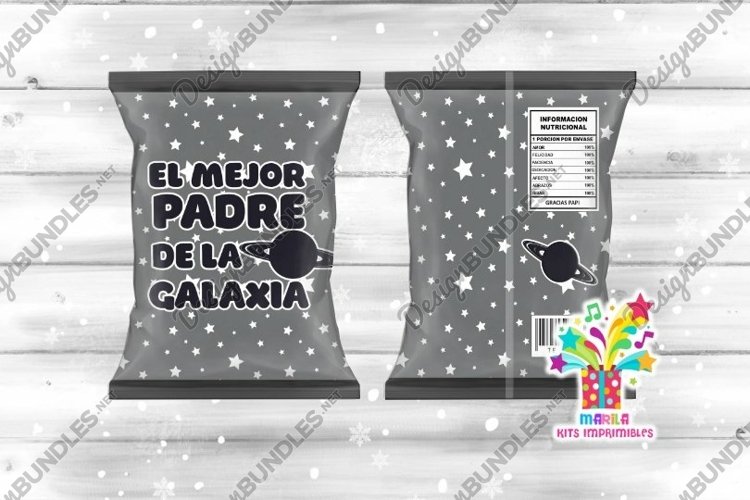 El mejor padre de la galaxia Chip Bag / dia del padre #2 example image 1