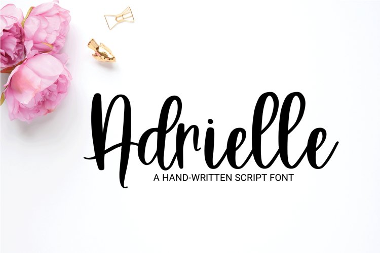 Web Font Adrielle - A Hand-Written Script Font