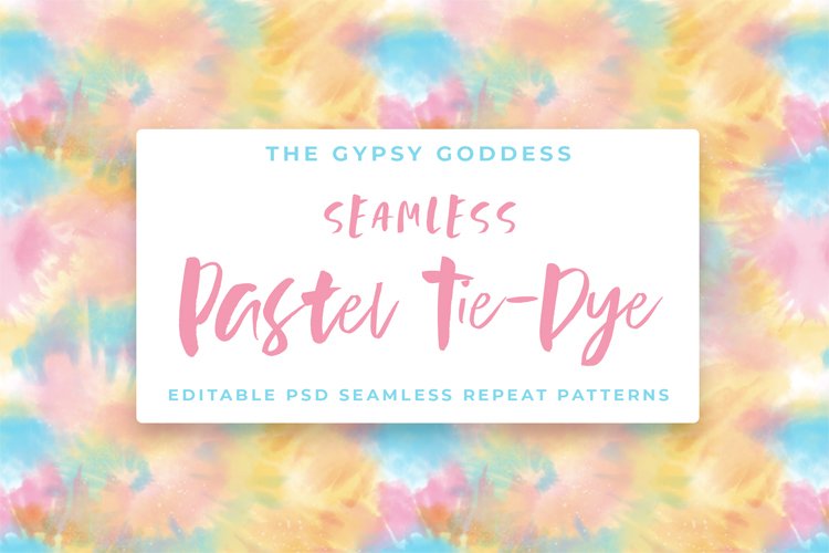 Seamless Pastel Tie-Dye Patterns example image 1