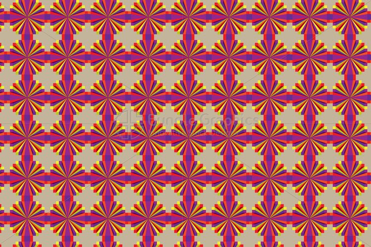 Colorful Geometrical Illusion Pattern example image 1