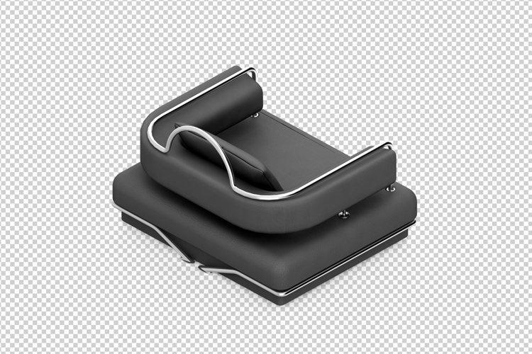 Isometric Arm Chair 3D isolated render