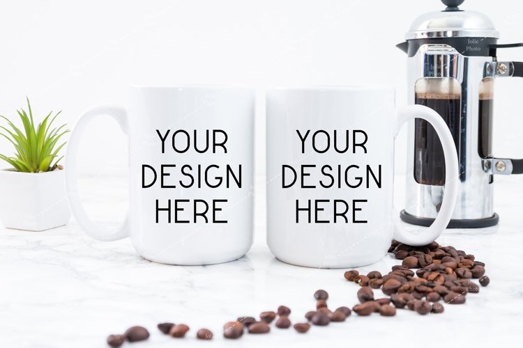 Mug Mockup 15 Oz Blank White Coffee Cup Mock up example image 1