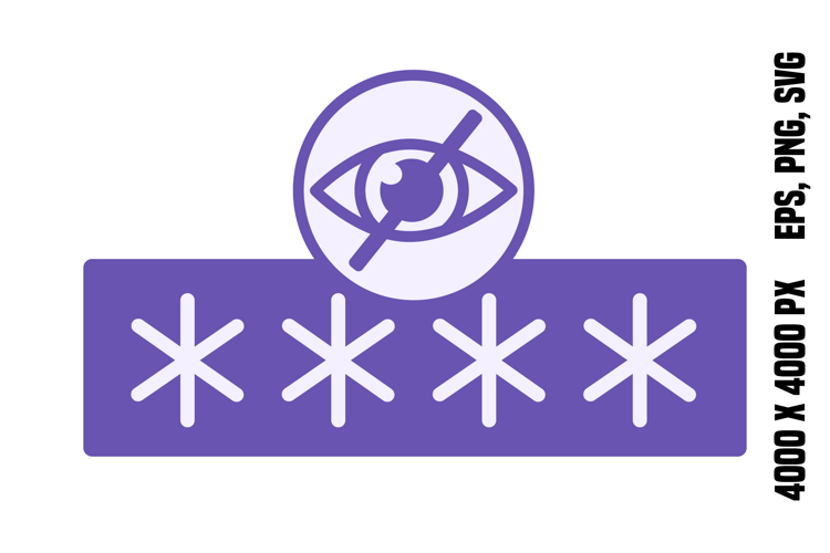 Colored Hidden Password Icon