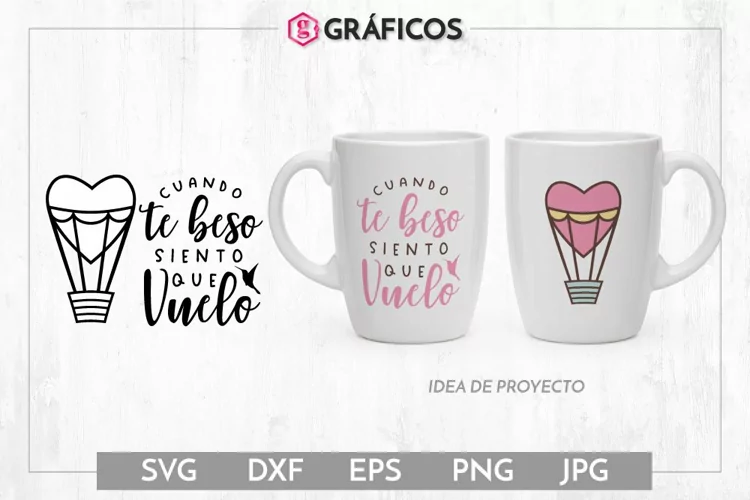 Cuando te beso siento que vuelo SVG - Diseño San Valentín