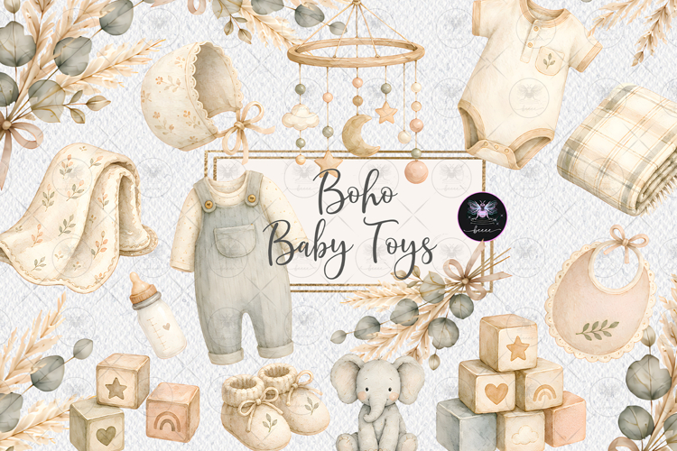Boho Baby Toys Clipart
