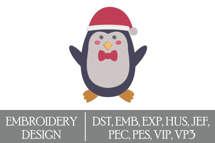 Penguin Machine Embroidery Design example image 1