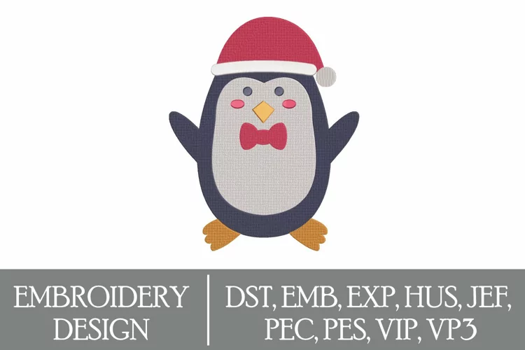 Penguin Machine Embroidery Design