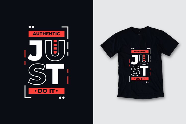 Just do it typography quote t shirt design example image 1