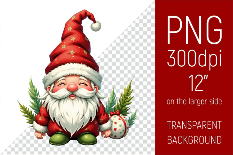 Christmas Gnome PNG | Christmas Sublimation Design