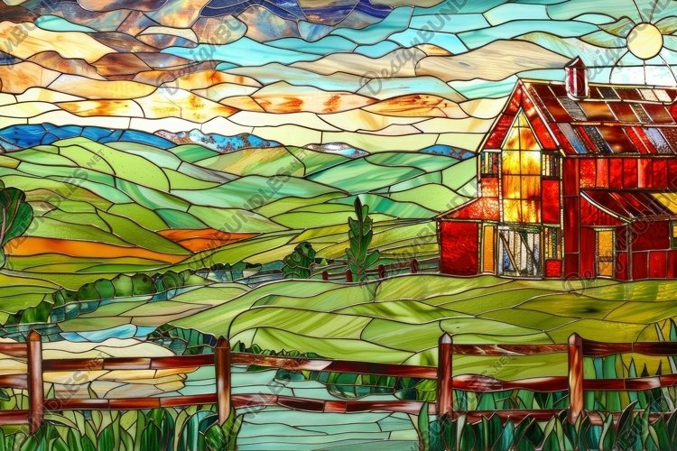 Stained Glass Texture Image 8