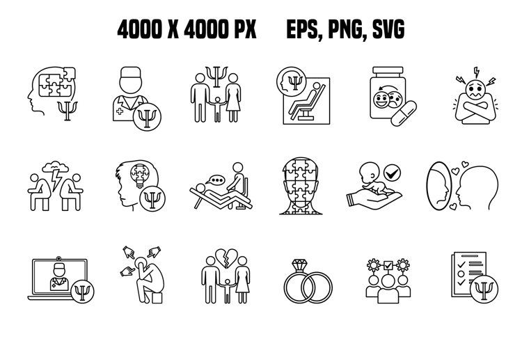 Psychology Icon Set