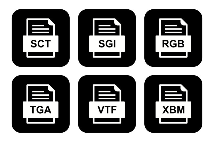 Set Of File Formats Icons example image 1