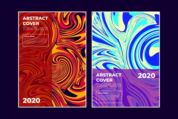 Cover Vector With Colorful Liquid