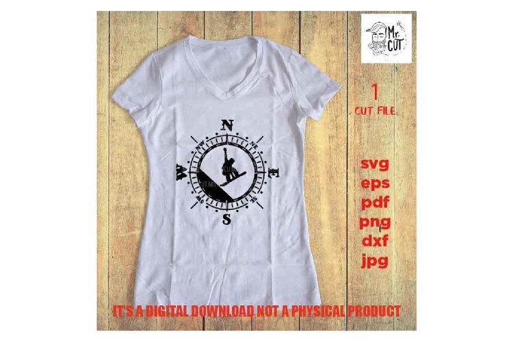 Snowboarder Compass, Adventure Badge svg, decal SVG, PNG, Dx (1145614