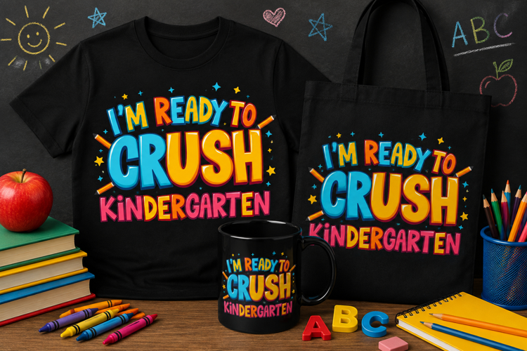 I’m Ready to Crush Kindergarten PNG, Teacher Back to School