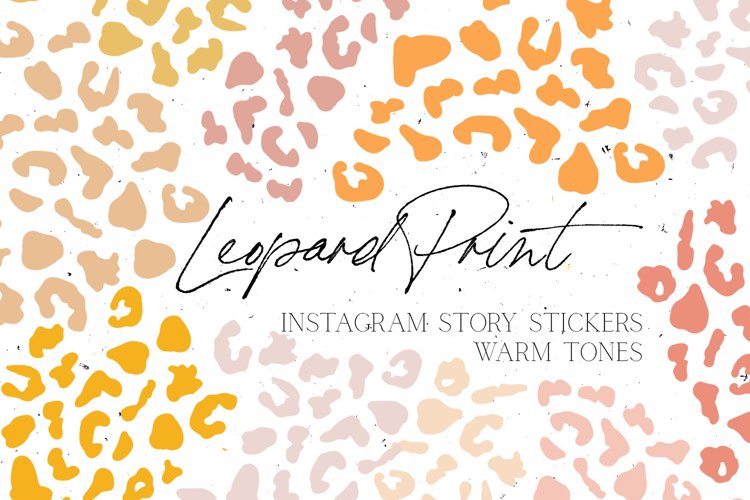 Warm Tones Leopard Print Instagram Story Stickers example image 1