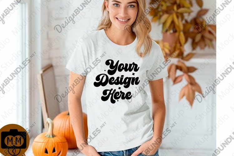 White Tshirt Mockup Image 14