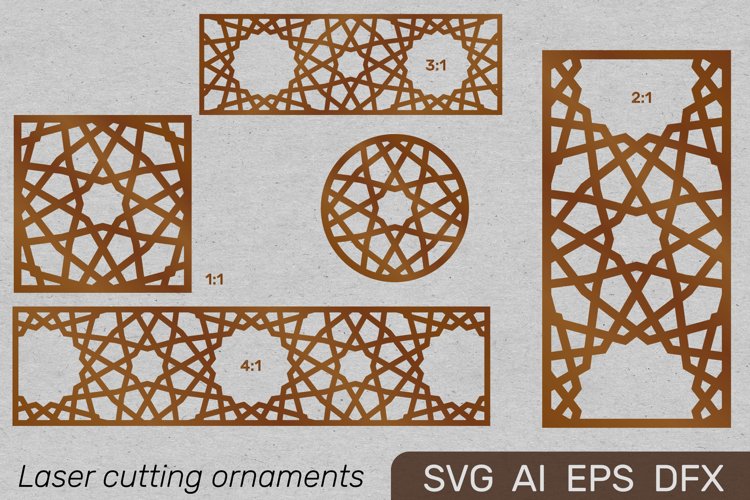 Ornaments for decorative partitions panel screen example image 1