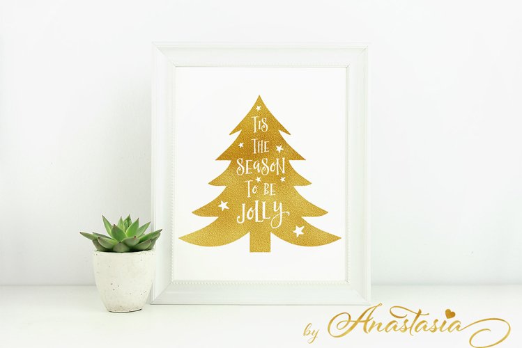 Tis the season to be jolly SVG Cutting File - Christmas Quotes example image 1