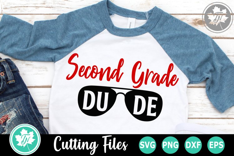 Second Grade Dude - A School SVG Cut File example image 1