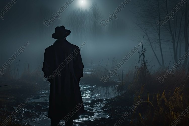 Mysterious Detective Background Wallpaper example image 1