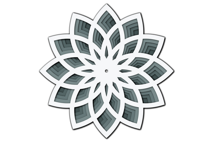 Download Layered Wall Clock Svg Laser Cut File Mandala 3d Clock 578614 Laser Engraving Design Bundles