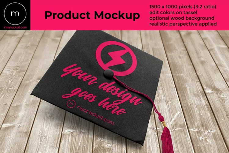 Graduation Cap Design Product Mockup