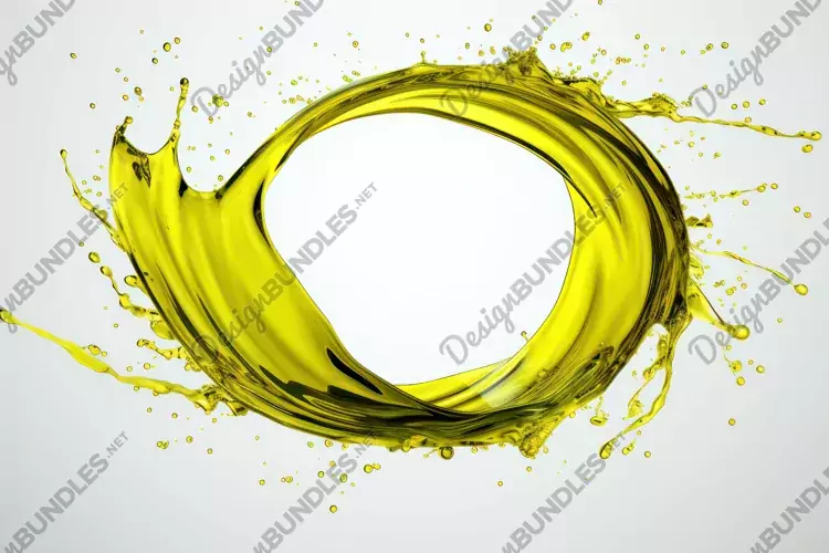 Olive Oil Splash Concept Background Wallpaper