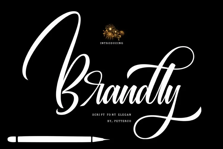 Brandly script font modern