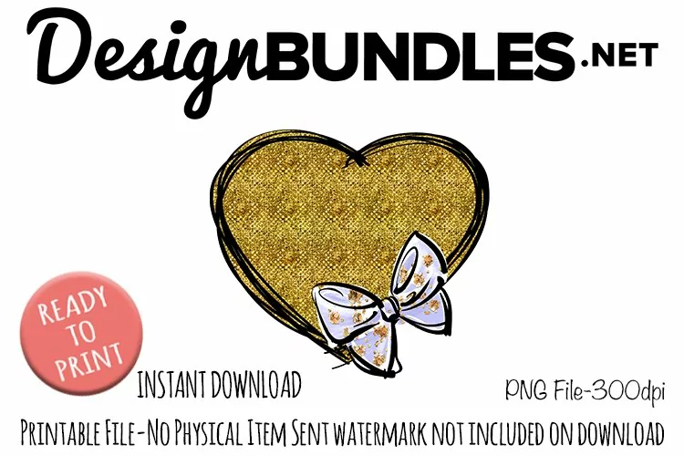 Glitter Heart Monogram