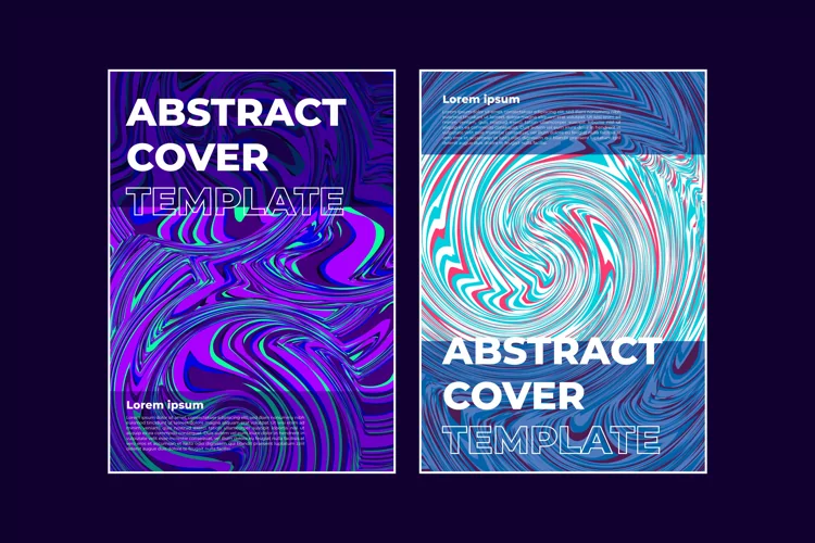 Cover Vector With Colorful Liquid