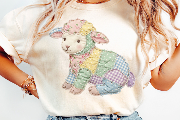 Patchwork Easter Lamb png