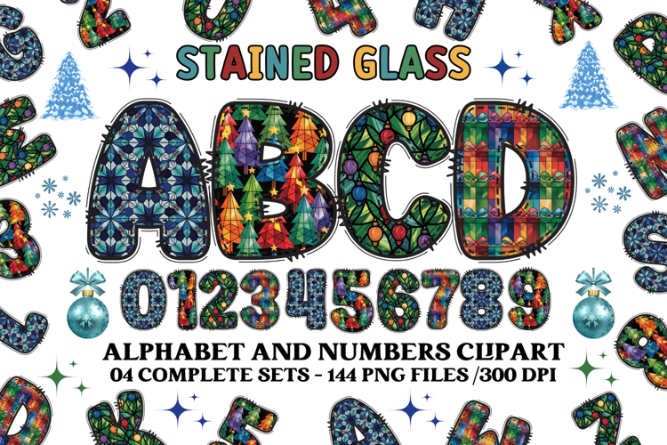 Christmas Alphabet png clipart, christmas doodle letters